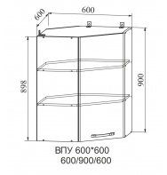 Шкаф угловой 600 (h=900)