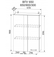Шкаф угловой со стеклом 650 (h=900)
