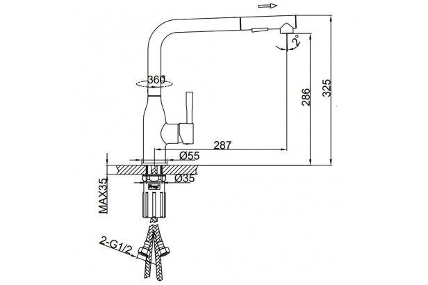 Смеситель Frap F6096