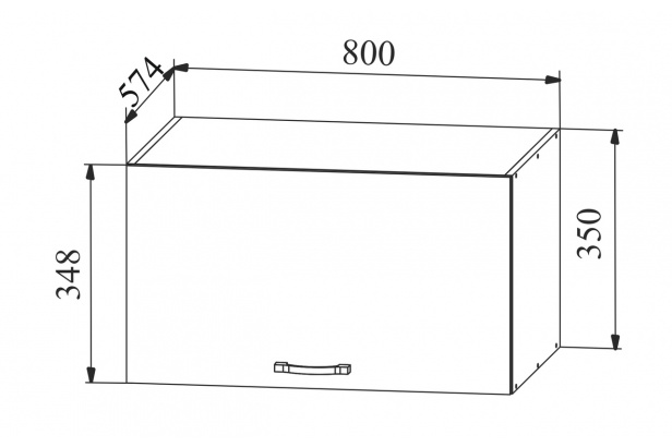 Шкаф горизонтальный 800 (глубокий)
